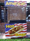 american themed hot dog BBQ
